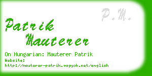 patrik mauterer business card